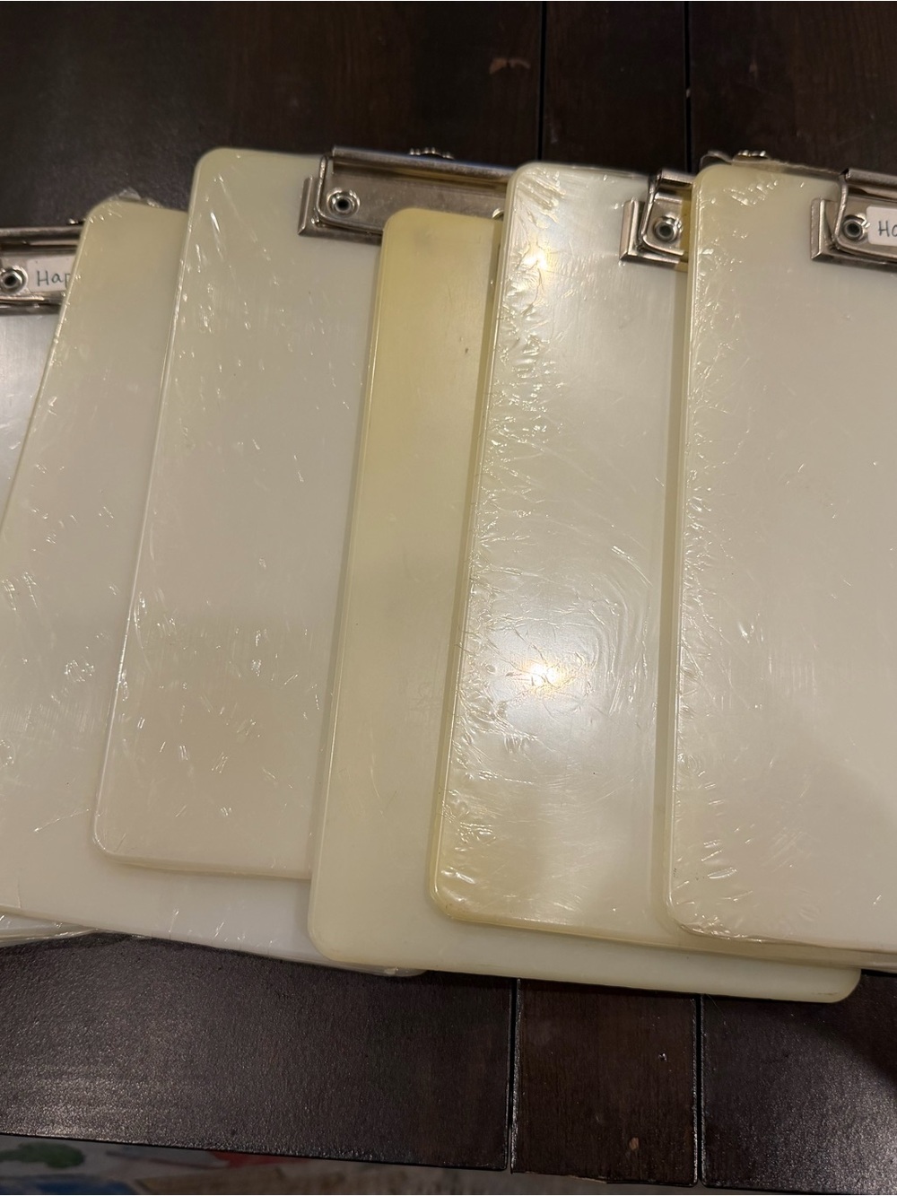 Classic White Mini Clipboard with Metal Clip - Pack set of 7